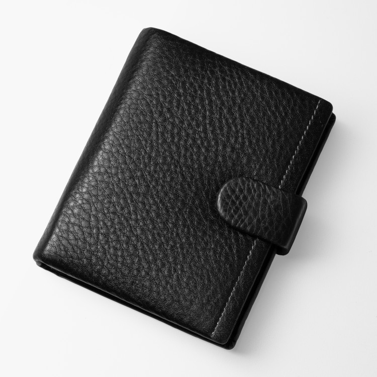 Портмоне для паспорта и автодокументов Кожаное чёрное портмоне для паспорта и автодокументов