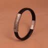 Кожаный браслет с магнитным замком - Кожаный браслет с магнитным замком